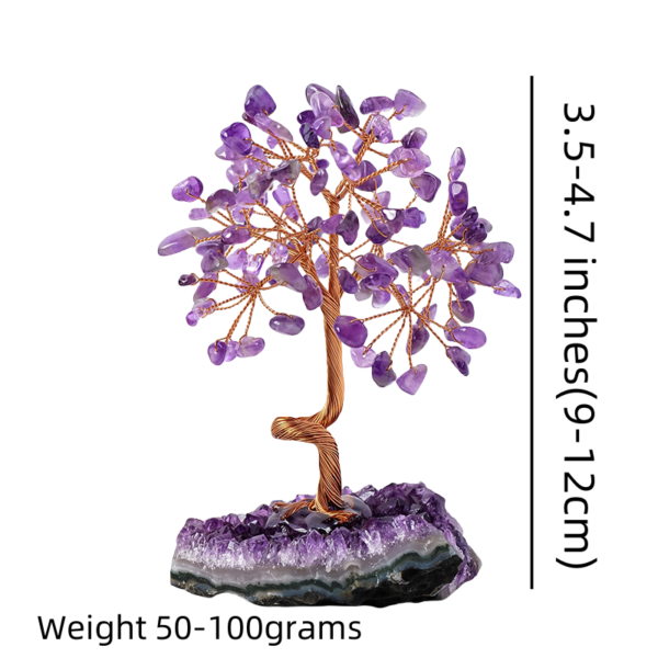 amethyst tree with amethyst cluster base