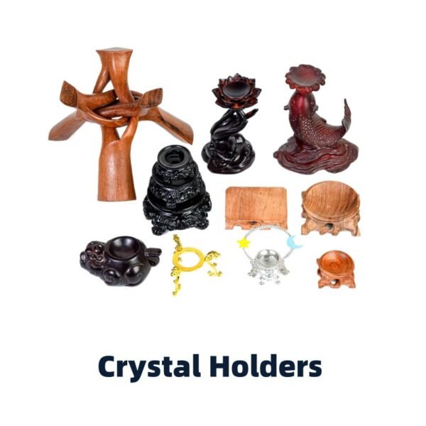 Crystal Holders Wood Stand Base for Spheres Balls Clusters Statement Stands
