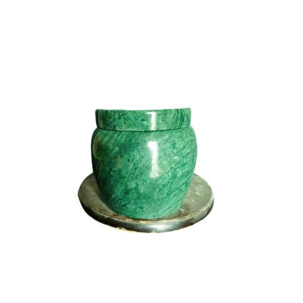 Green marble urn for pet