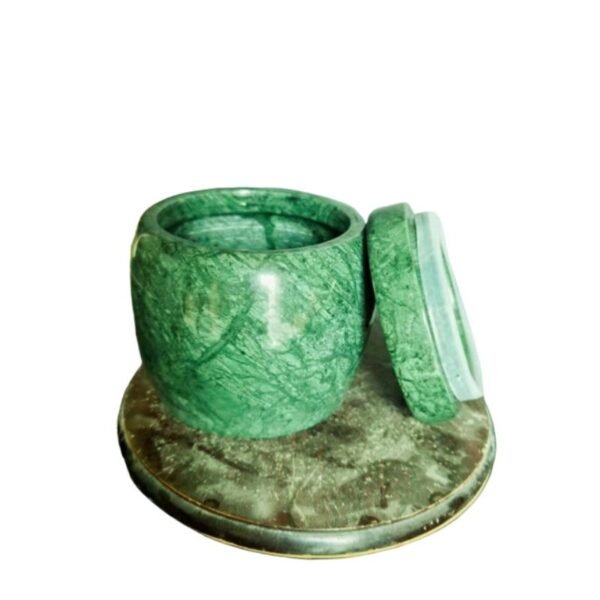 Green marble stone urn for pet