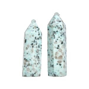 Kiwi Jasper Point Seesame Stone Wand