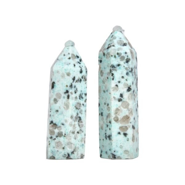 Kiwi Jasper Point Seesame Stone Wand