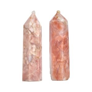 Pink Flower Agate Tower