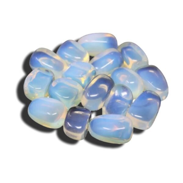 Whtie Opal Tumbled Stone Opalite Tumbling