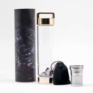 customized logo crystal water bottle with gift box