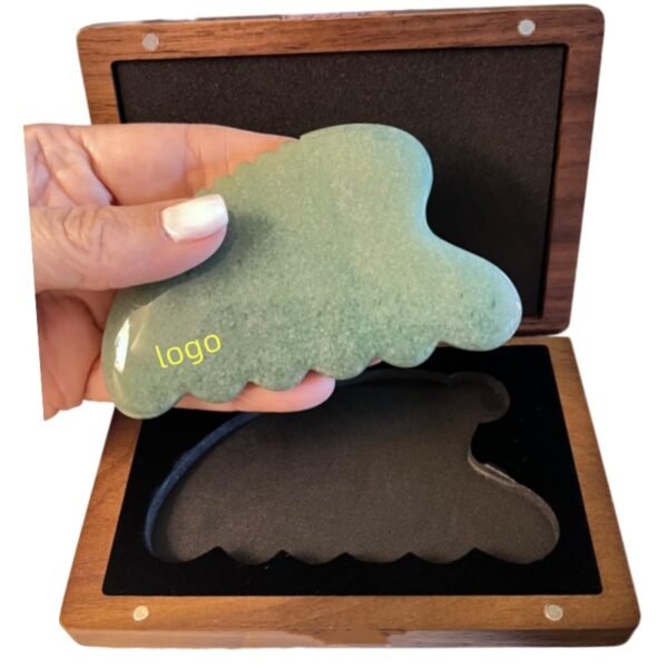 Jade Guasha board with wooden gift box