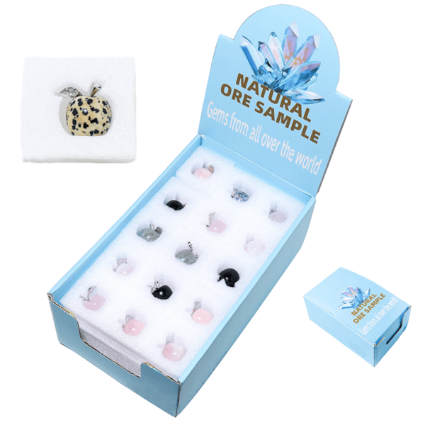 mini crystal carvings christmas apple gift box