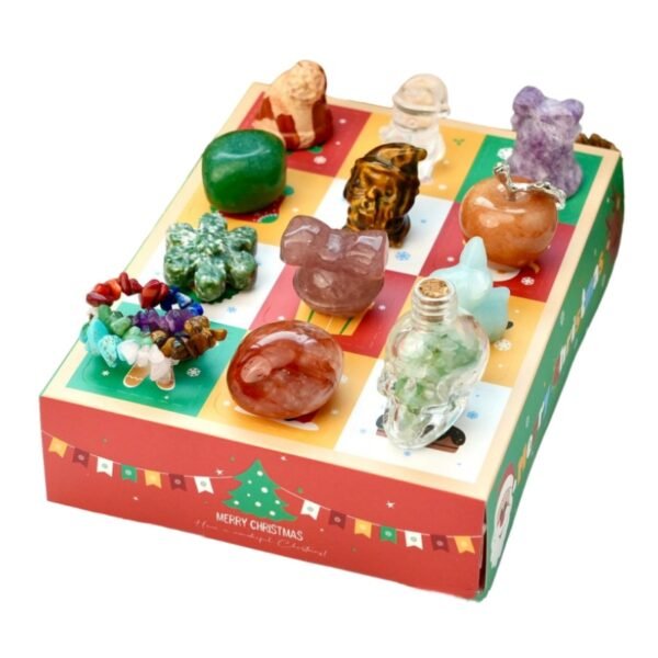 Robin crystal christmas gift box quartz carvings
