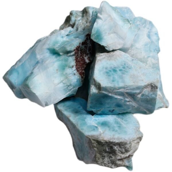 Rough larimar raw crystal rocks
