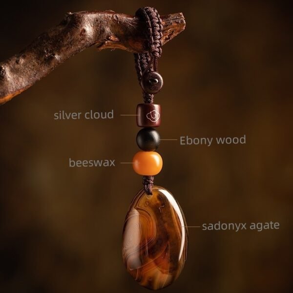 sadonyx agate phone keychain