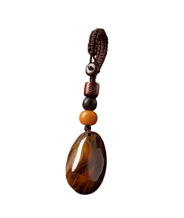 sadonyx agate phone keychain