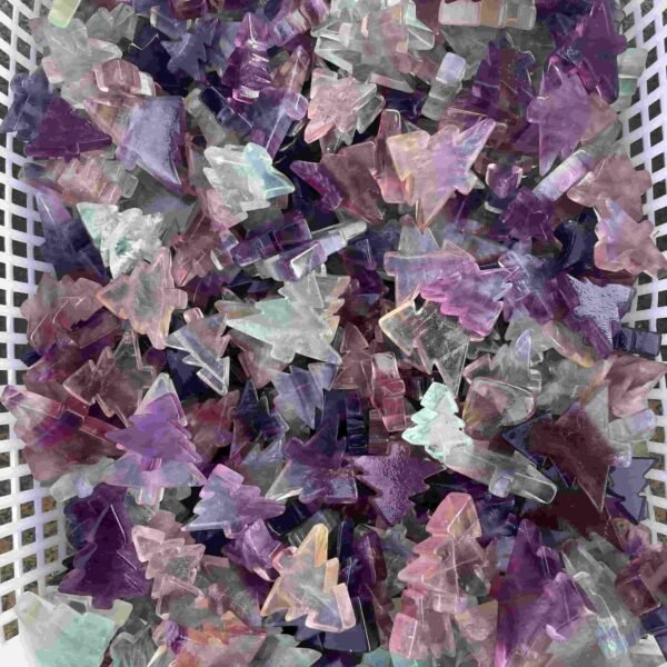 rainbow fluorite christmas tree mini crystal carvings