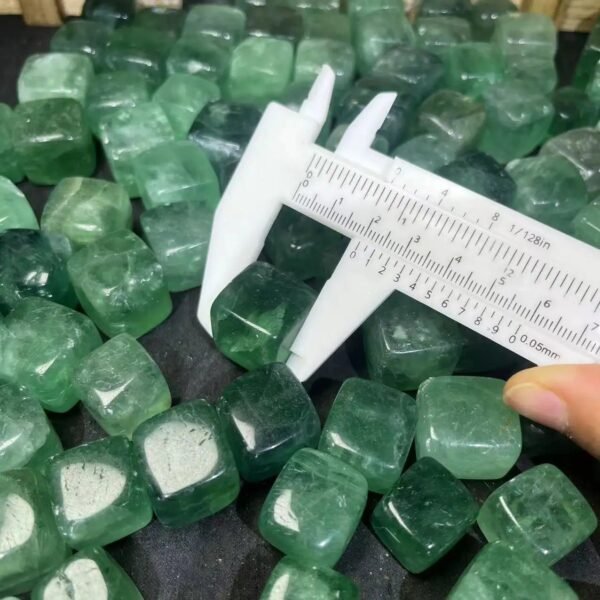 Green Fluorite Cube Tumbled Stone - Image 2