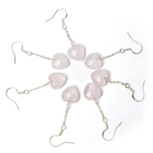 rose quartz heart earrings11