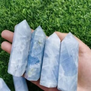 Blue calcite tower
