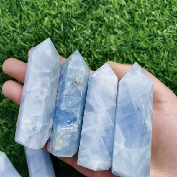 Blue calcite tower