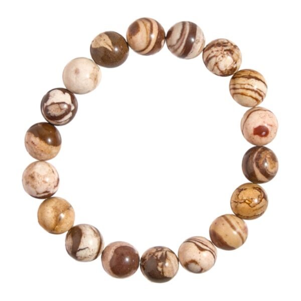 Coffee Zebra Jasper crystal bracelet