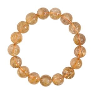 Gold rutilated quartz bracelet