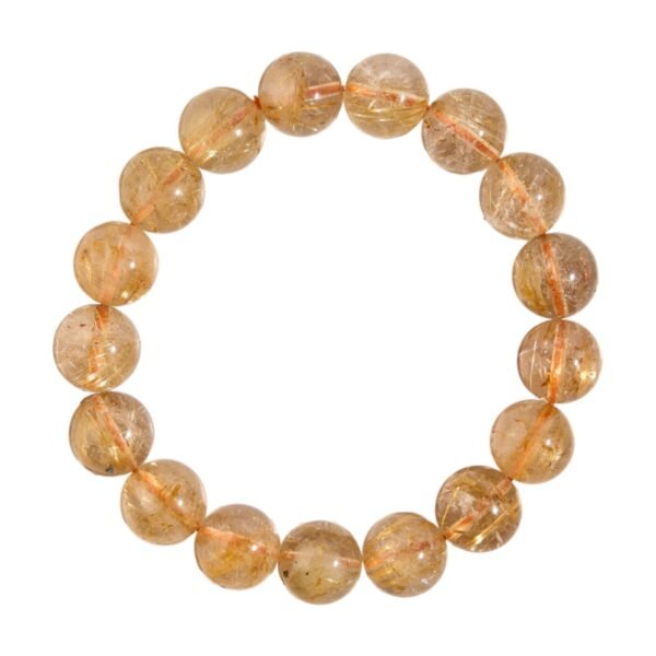 Gold rutilated quartz bracelet