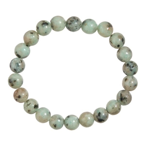 Kiwi Sesame Jasper Crystal Bracelet