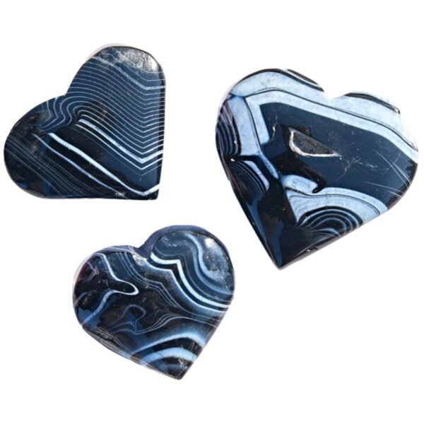black agate onyx heart