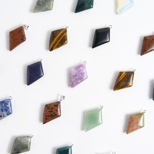 crystal gemstone diamond pendant