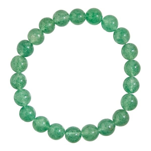 green strawberry quartz bracelet