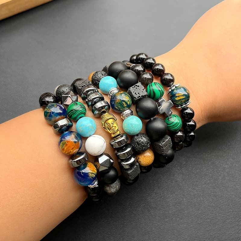 lava stone bracelets crystal gifts for men