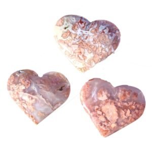 pink agate heart