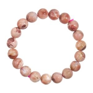 pink alashan agate crystal bracelet