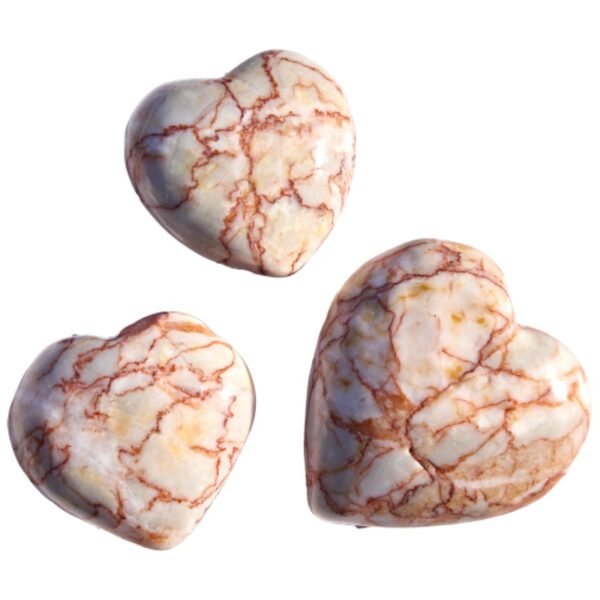 pink marbling stone heart