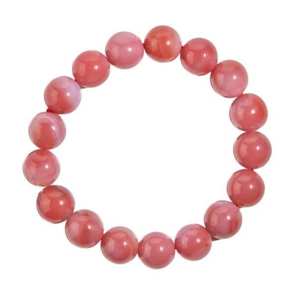 pink yanyuan agate chalcedony crystal bracelet