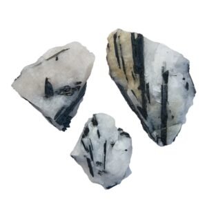 raw black rutilated quartz