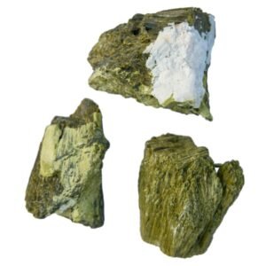 raw green tourmaline cluster