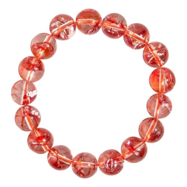 red crackle Phoenix Feather crystal bracelet